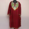 Maroon Qazi Pheran with Aari Embroidery