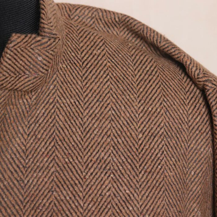 Light Brown Men Zigzag Kashmiri Pheran L48 - Image 3