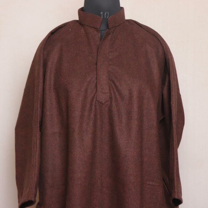 Coffee Brown Men Kashmiri Pheran L38 - Image 2