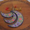 Paper Mache Set of 3 Moons, Christmas Ornaments Decor