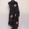 Black Wazul Paper Mache Sozni Handwork Stole