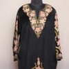 Black 3Pc Pheran Velvet Set with Aari Embroidery