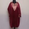 Magenta Pink Velvet Tilla Kashmiri Pheran L39