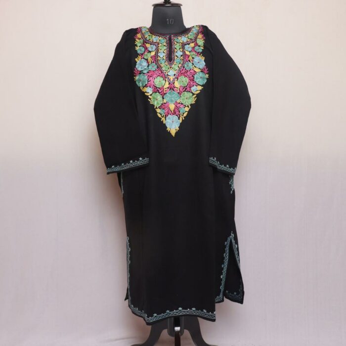 Black Burza Kashmiri Pheran with Aari Embroidery