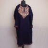 Dark Blue Hared Cashmilon Winter Aari Pheran