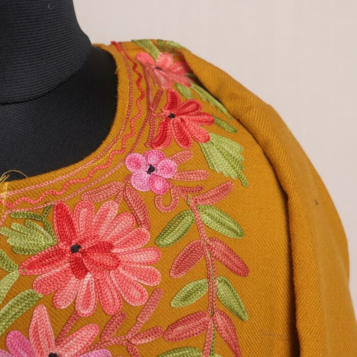Mustard Gurezi Kashmiri Aari Pheran - Image 3