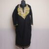 Black Hashmi Kashmiri Aari Pheran