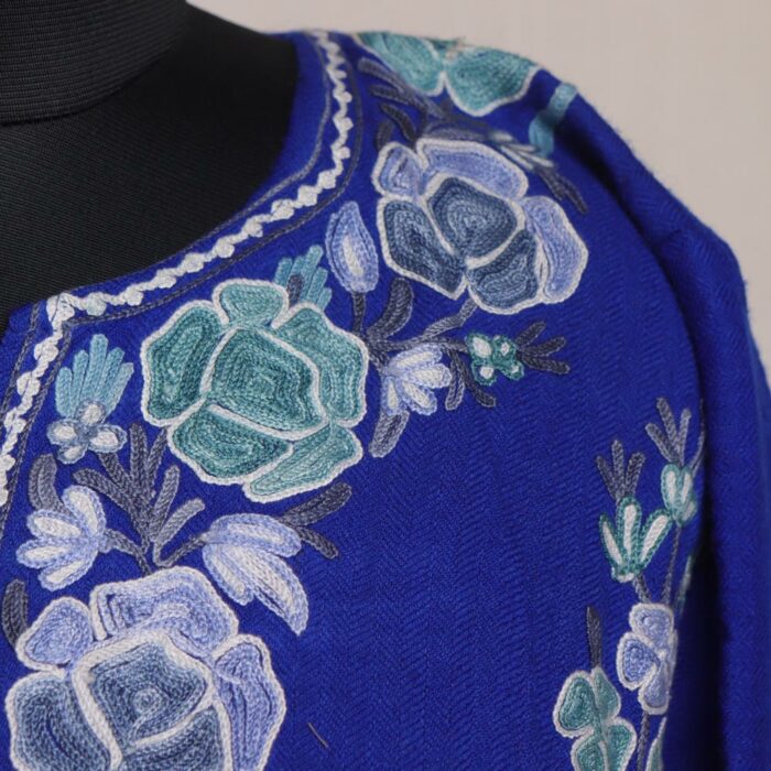 Blue Bagh Pure Wool Jal Aari Kashmiri Pheran - Image 3