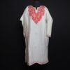 White Kashmiri Pheran With Aari Work