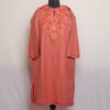 Peach Miri Pheran With Aari Work