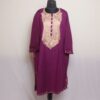 Magenta Shah Pheran With Aari Work