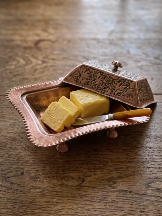 Mehjabeen Copper Butter Dish With Lid