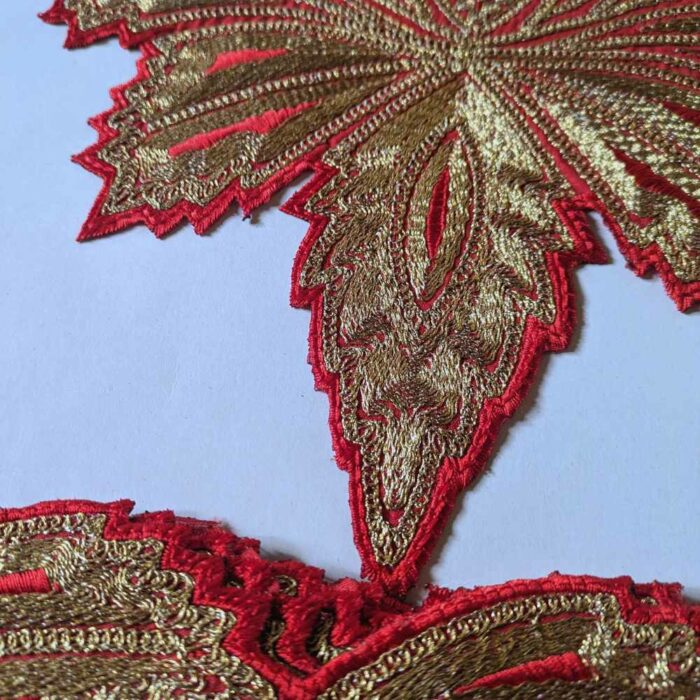 Red Chinar Tilla Patch With Border - Image 2