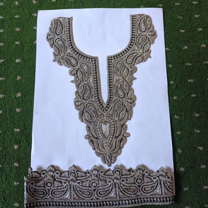 Roppe Black Badami Tilla Patch With Border 1.5m