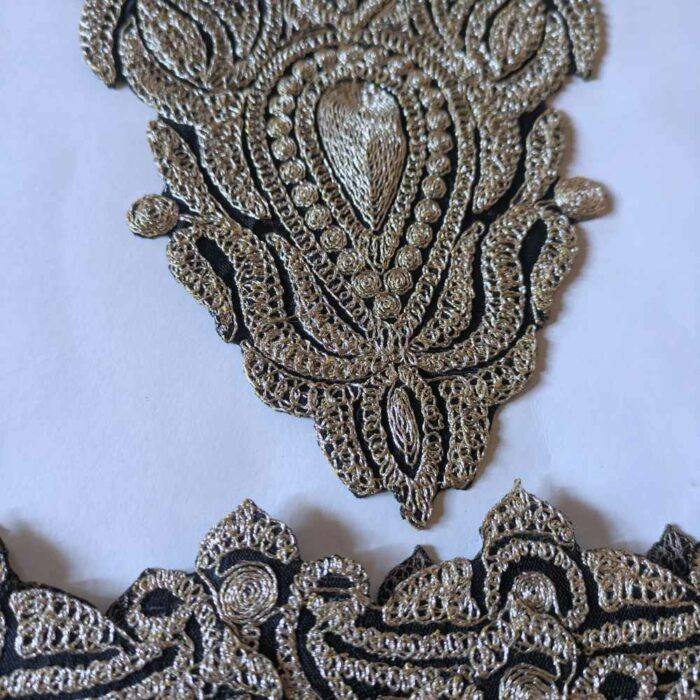 Roppe Black Badami Tilla Patch With Border 1.5m - Image 2