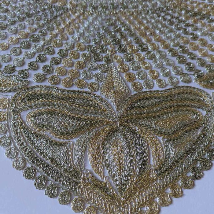 Greenish Golden Cutwork Mehtaab Tilla Patch Set - Image 2