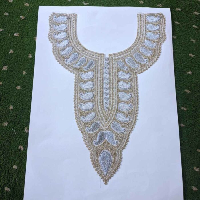 Badmami Silver Golden Cutwork Tilla Patch