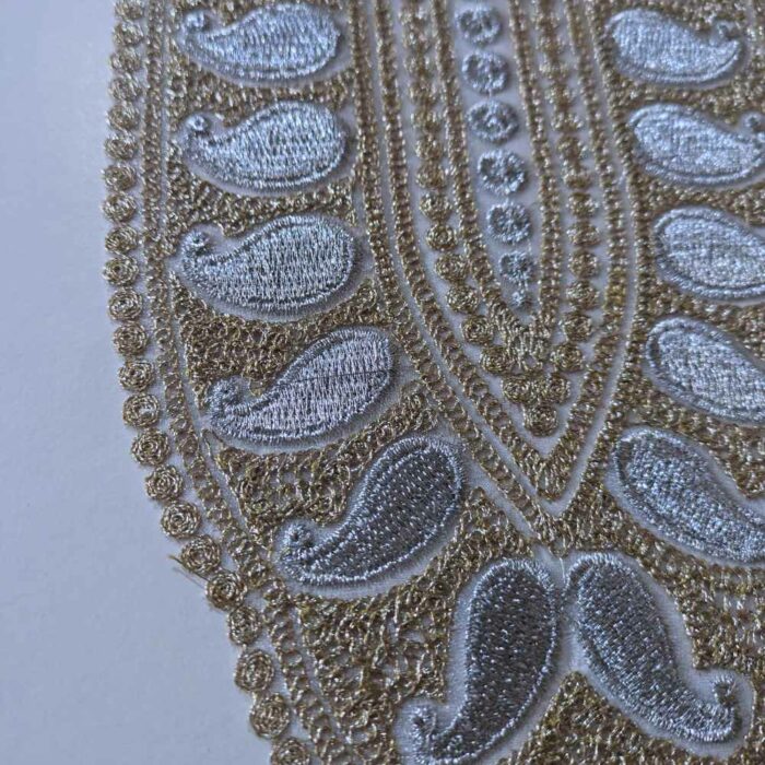 Badmami Silver Golden Cutwork Tilla Patch - Image 2