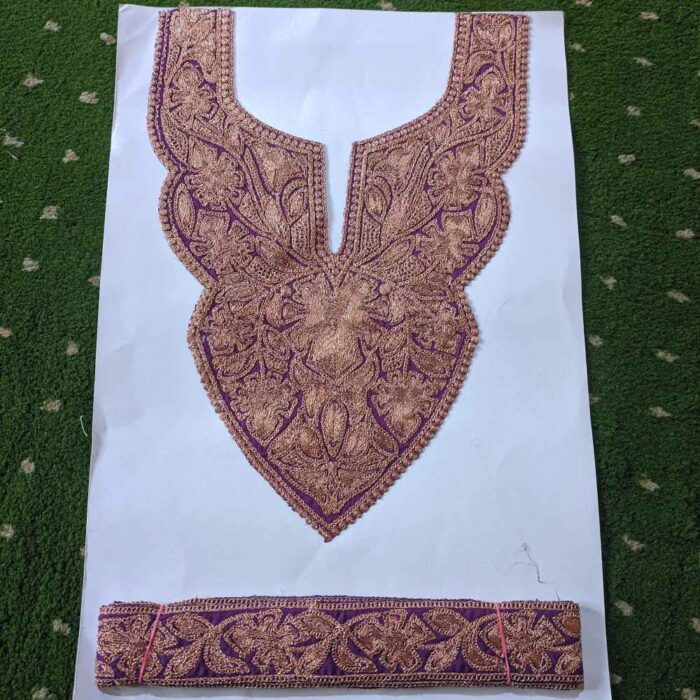 Purple Shalimar Tilla Patch With Border 3.5m