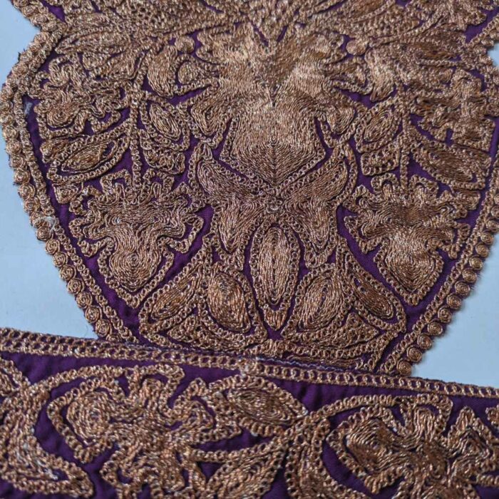 Purple Shalimar Tilla Patch With Border 3.5m - Image 2