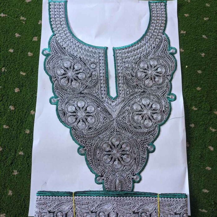 Silver Amara Green Outline Tilla Patch With Border 3m
