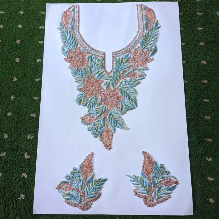 Green Azra Cutwork Tilla Patch Set