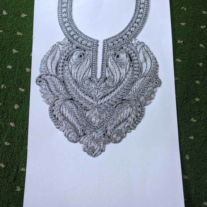 Boab Naal Silver Black Tilla Patch