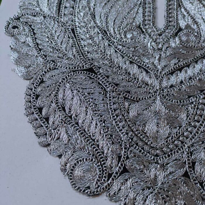 Boab Naal Silver Black Tilla Patch - Image 2