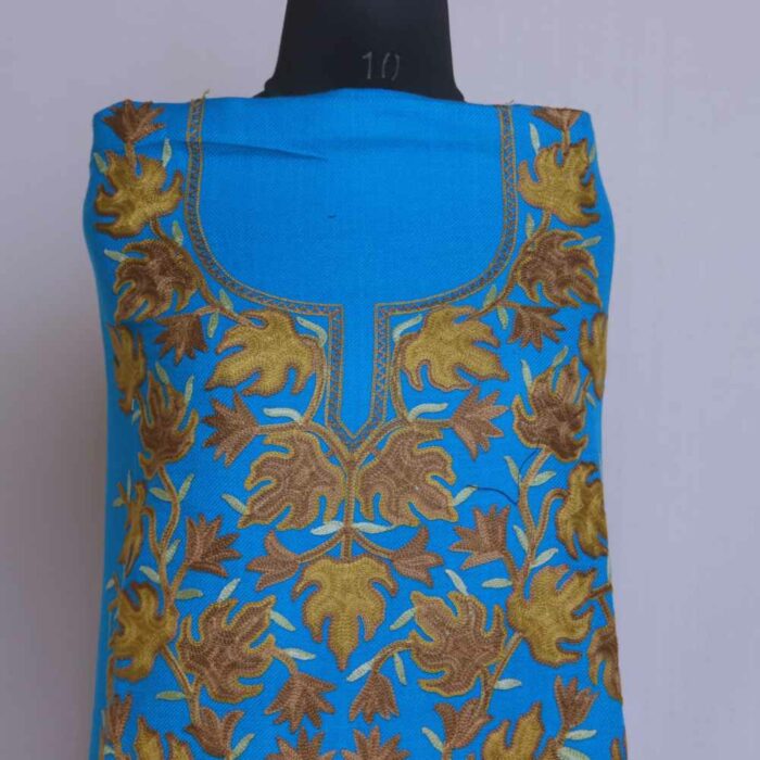 Blue Zard Mehnaz Chinari All Over Cashmilon 2PC Kashmiri Woolen Unstitched Salwar Suit - Image 2