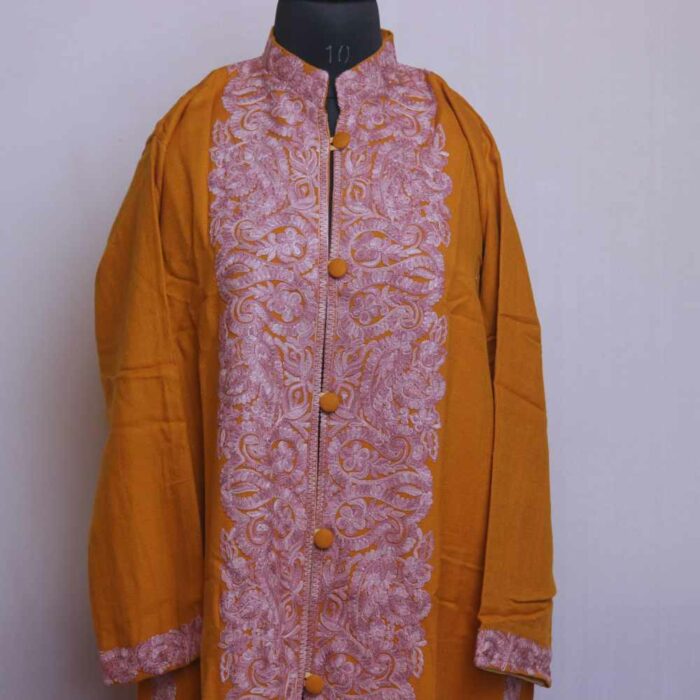 Mustard Aari Cashmilon Jacket - Image 2