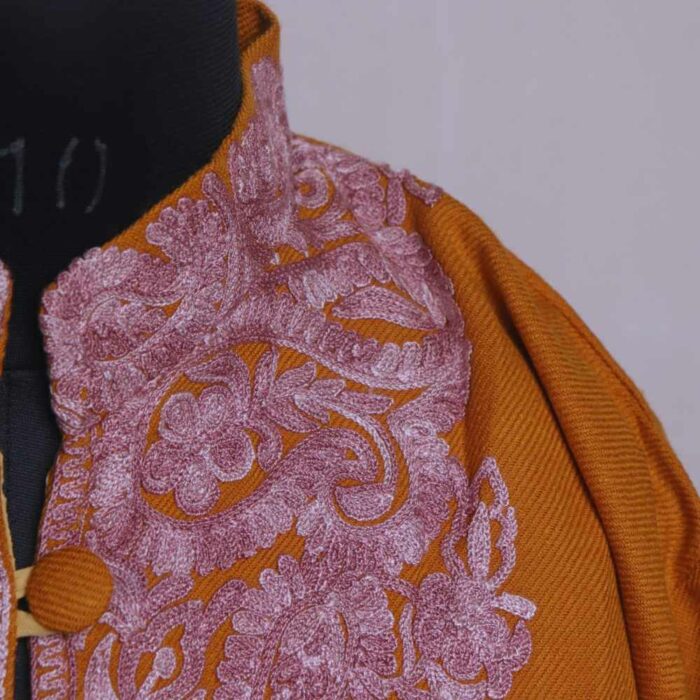 Mustard Aari Cashmilon Jacket - Image 3