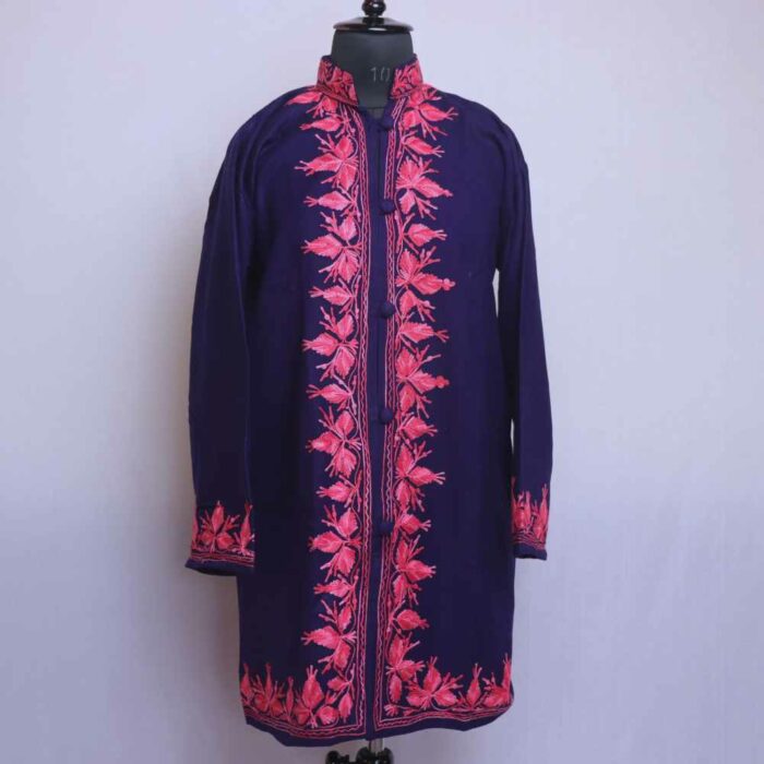 Blue Aaari Kari Kashmiri Woolen Jacket