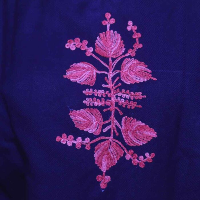 Blue Aaari Kari Kashmiri Woolen Jacket - Image 4