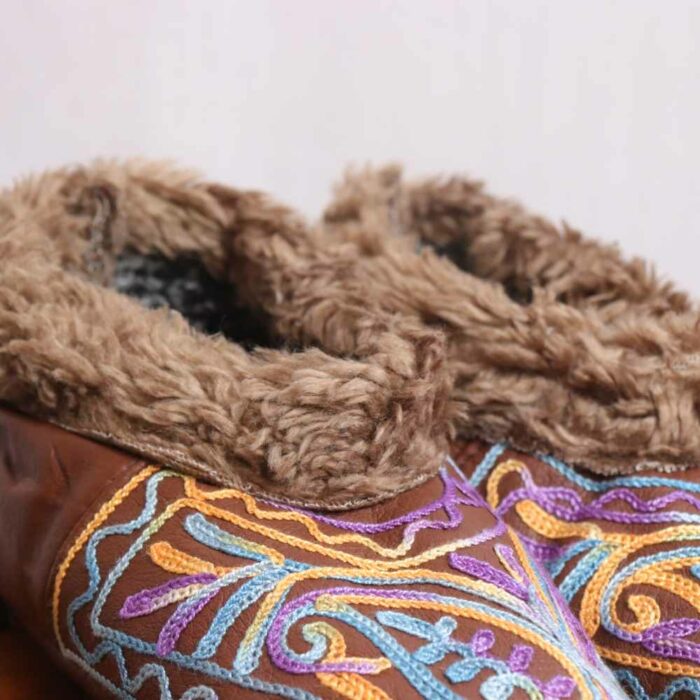 Brown Aabi Leather Socks with Ari Embroidery (6) - Image 2
