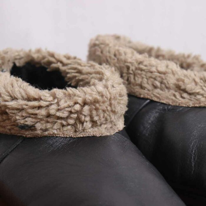 Brown Noor Leather Fur Socks (6) - Image 2