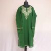 Green Gulabi Pure Wool Kashmiri Sozni Paper Mache Designer Pheran