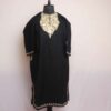 Black Munawar Kashmiri Girls Short Pheran With Aari Embroidery (L40)