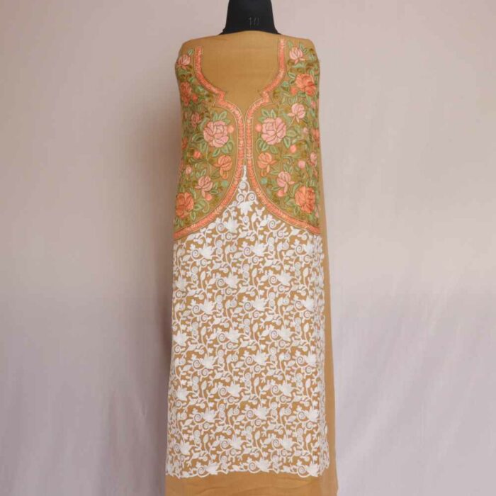 Light Brown Aftabi Jehangir Kashmiri Woolen Suit