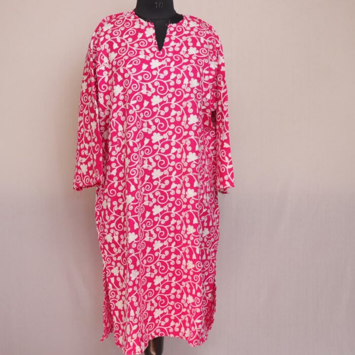 Pink Kashmiri Aari Jaal Pheran