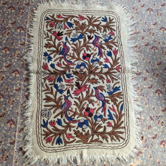 Pure Wool Handmade Birdy Namda Rug 3x5