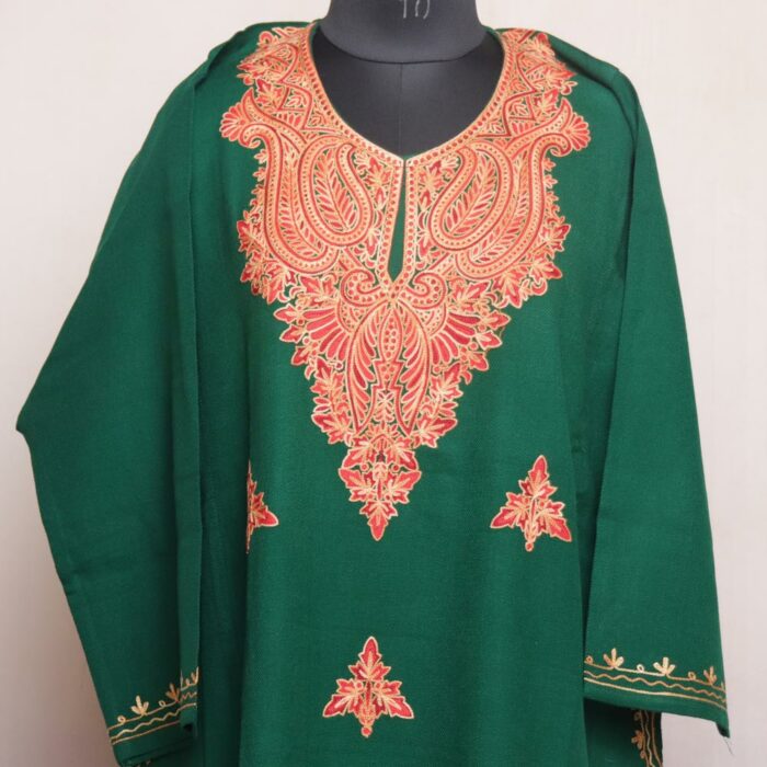 Sabz Tabrez Pheran with Aari Embroidery - Image 2