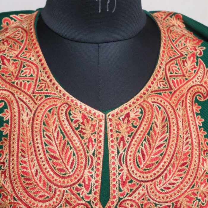 Sabz Tabrez Pheran with Aari Embroidery - Image 3