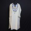 Ivory Elegance: Cream Kashmiri Pheran with Aari Embroidery