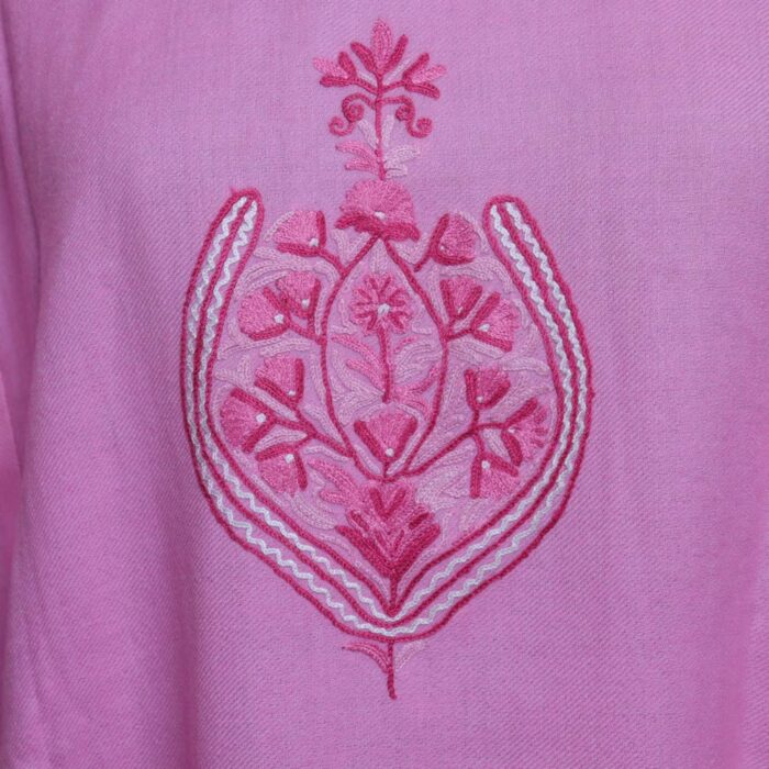 Pink Pure Wool Handwork Aari Pheran - Image 4
