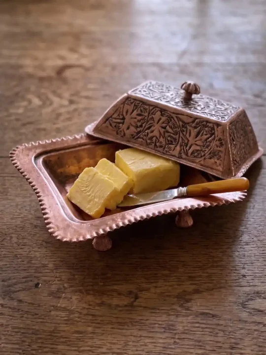 Mehjabeen Copper Butter Dish With Lid