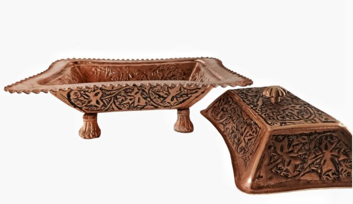 Mehjabeen Copper Butter Dish With Lid - Image 2