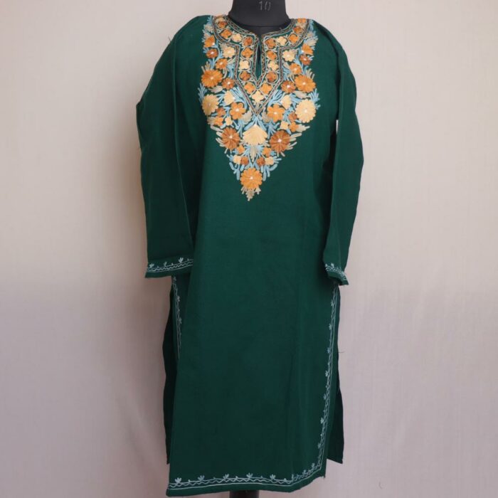 Sabz Posh Kashmiri Winter Aari Pheran