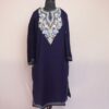 Navy Blue Rimsim Kashmiri Winter Aari Pheran