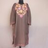 Beige Nubra Kashmiri Winter Aari Pheran