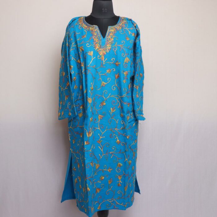 Sky Blue Aari Jal Pheran